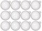 12 Pack 80mm 3" Shiny White Ball Ornament with Wire, UV Coated